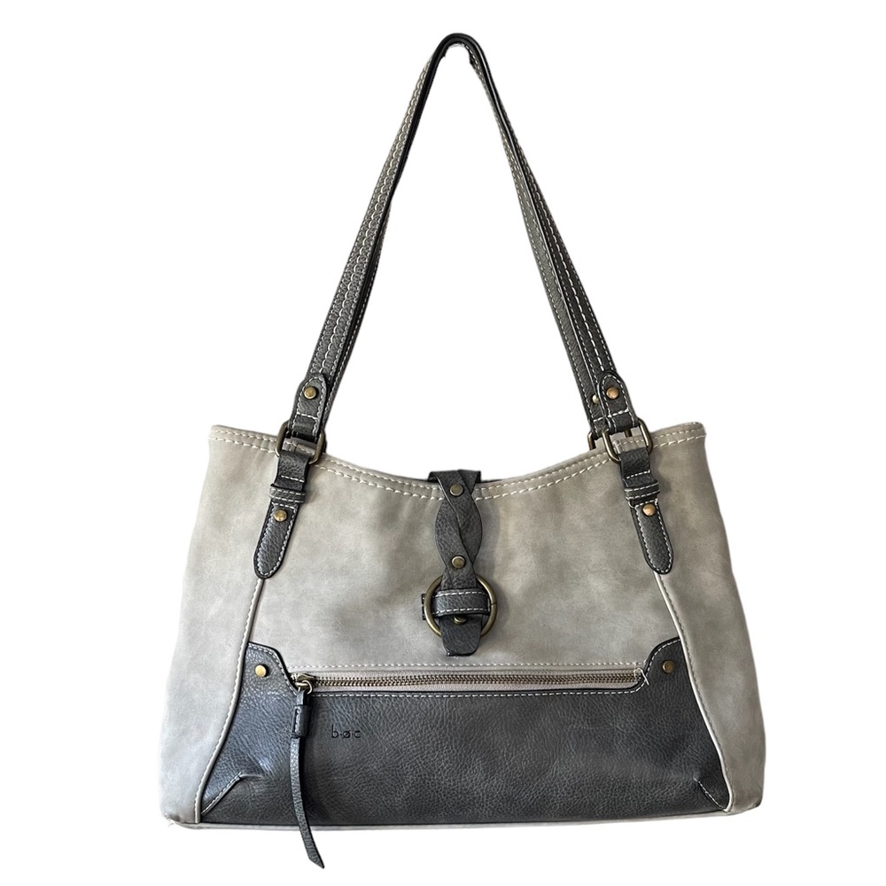 BOC Born Concept vegan faux leather shoulder bag purse tote soft sage green